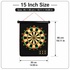 15 Inch Magnetic Dart Board Set - 46 x 38 cm, 3 mm Thick Target with 4 Darts, Compact Indoor Family Game for Home, Parties and Travel
