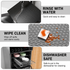 Black Extra Large Silicone Countertop Protector & Dish Drying Mat - Dishwasher Safe (76x53cm)