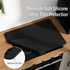 Black Extra Large Silicone Countertop Protector & Dish Drying Mat - Dishwasher Safe (76x53cm)