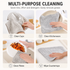 5 Pack Coffee Brown Kitchen Cleaning Cloths - 25 x 25 cm Reusable Absorbent Lint-Free Dish Towels for Washing Dishes, Wiping Benchtops and Everyday Home Cleaning