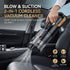 (White)Cordless Handheld Vacuum Cleaner - 2 in 1 Blow and Suction - Cyclone Dust Cup, Car and Home Use