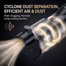 (White)Cordless Handheld Vacuum Cleaner - 2 in 1 Blow and Suction - Cyclone Dust Cup, Car and Home Use