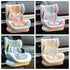 Brown Mini Doll Safety Seat with Magnetic Base, Car Dashboard Plush Toy Holder Decoration