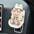 Grapefruit Mini Doll Safety Seat with Magnetic Base, Car Dashboard Plush Toy Holder Decoration