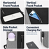 3-Piece Grey and Black Set Large Capacity Waterproof Business Travel Backpack + Crossbody Bag + Coin Purse with 16 Inch Laptop Padded Compartment, Muti Pockets & USB Charging Port