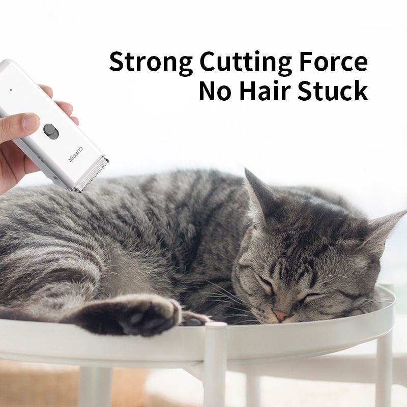 Black Portable Pet Grooming Clipper for Dogs and Cats - IPX7 Waterproof USB Rechargeable Low Noise Hair Trimmer with Ceramic Blade and 4 Combs for Home Veterinary Use