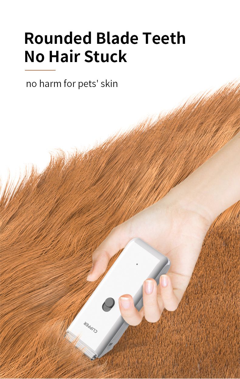 Black Portable Pet Grooming Clipper for Dogs and Cats - IPX7 Waterproof USB Rechargeable Low Noise Hair Trimmer with Ceramic Blade and 4 Combs for Home Veterinary Use