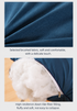 2 Pack Navy Blue Low Bed Pillows with Washable Zip Cover Set (48 x 74 cm) - Soft Brushed  Fabric, Plush Fibre Fill, Fast Rebound Support & Structured Piped Edges for Home Hotels Apartments
