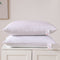 2 Pack White High Bed Pillows with Washable Zip Cover Set (48 x 74 cm) - Soft Brushed  Fabric, Plush Fibre Fill, Fast Rebound Support & Structured Piped Edges for Home Hotels Apartments