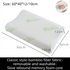 2 Pack Wave Shaped Contour Memory Foam Pillow with Washable Bamboo Fibre Covers - 3-5 Second Slow Rebound and High Low Neck Support for Back and Side Sleepers, 60 x 40 CM / F51 Style