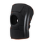 Black Sports Knee Brace 1 Pair - Adjustable Open Patella Support with 4 Spring Stabilisers, Compression Straps, Breathable Moisture-wicking Lining and Non Slip Design for Running, Gym and Cycling