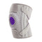 Grey and Purple Breathable Sports Knee Brace 1 Pair - Adjustable Open Patella Support with 4 Spring Stabilisers, Compression Straps, Moisture-wicking Lining and Non Slip Design for Running Gym Cycling