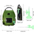 20L / 5 Gallon Solar Heated Camping Shower Bag (Dark Green / Mesh Storage Pocket) - Foldable Outdoor Hanging Shower with Thermometer, Rotating Shower Head and Hose Clip for Hiking and Travel