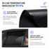 1 Pair Retractable Car Side Window Sun Shade (45 x 50CM) - 6 Layer Vinyl Insulation Reflective Roller Blinds, One Click Auto Rewind, One-Way Privacy, Universal Suction Cup & Velcro Fit