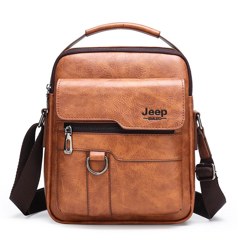 4PCS Brown Retro Business Casual Bag Set with Soft PU Leather Messenger Bag, Handbag, Long & Short Wallet - Large Capacity Multi Compartments and Structured Shape for 8