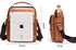 4PCS Brown Retro Business Casual Bag Set with Soft PU Leather Messenger Bag, Handbag, Long & Short Wallet - Large Capacity Multi Compartments and Structured Shape for 8" Ipad Phone Umbrella Cup