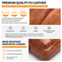 4PCS Khaki Retro Business Casual Bag Set with Soft PU Leather Messenger Bag, Handbag, Long & Short Wallet - Large Capacity Multi Compartments and Structured Shape for 8" Ipad Phone Umbrella Cup
