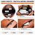 4PCS Black Retro Business Casual Bag Set with Soft PU Leather Messenger Bag, Handbag, Long & Short Wallet - Large Capacity Multi Compartments and Structured Shape for 8" Ipad Phone Umbrella Cup