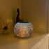 Solar Garden Light White Iron Flower Cut-Out LED Lantern IP44 Outdoor Decor