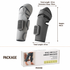 Light Grey Airbag Leg Massager with 3 Intensities and 3 Graphene Heat Modes  - Rechargeable Calf and Knee Extended Wrap, Touch Display, 3 Adjustable Strap for Single Leg Wrap-around Fastening