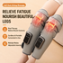 Dark Grey Airbag Leg Massager with 3 Intensities and 3 Graphene Heat Modes  - Rechargeable Calf and Knee Extended Wrap, Touch Display, 3 Adjustable Strap for Single Leg Wrap-around Fastening