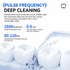 Black Rechargeable Water Flosser Oral Irrigator with 3 Pressure Modes & 4 Nozzles - 380ml Detachable Tank, Type-C Charging, 0.6MM Fine Water Flow and 1600 Pulses Per Minute
