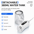 Black Rechargeable Water Flosser Oral Irrigator with 3 Pressure Modes & 4 Nozzles - 380ml Detachable Tank, Type-C Charging, 0.6MM Fine Water Flow and 1600 Pulses Per Minute