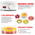 Black 5 Tier Large Capacity Food Dehydrator and Healthy Snack Maker - Electric Fruit Vegetable Meat Jerky Dryer with 35-70℃ Adjustable Temp and All Round Hot Air Fast Dehydration