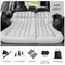 Grey Large Inflatable Universal Car Air Mattress with 2 Pillows, Pump and Storage Bag - Dual Zone Split Bed Soft Flocked Camping Travel Bed Integrated Head / Backrest Buffer for SUV MPV Long drives
