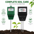 3-in-1 Soil Care Tester Kit for Soil Moisture pH Acidity and Fertility  - 2 Pack Plant Sensor Meters with Simple Color Dials, Battery-Free Plug and Play