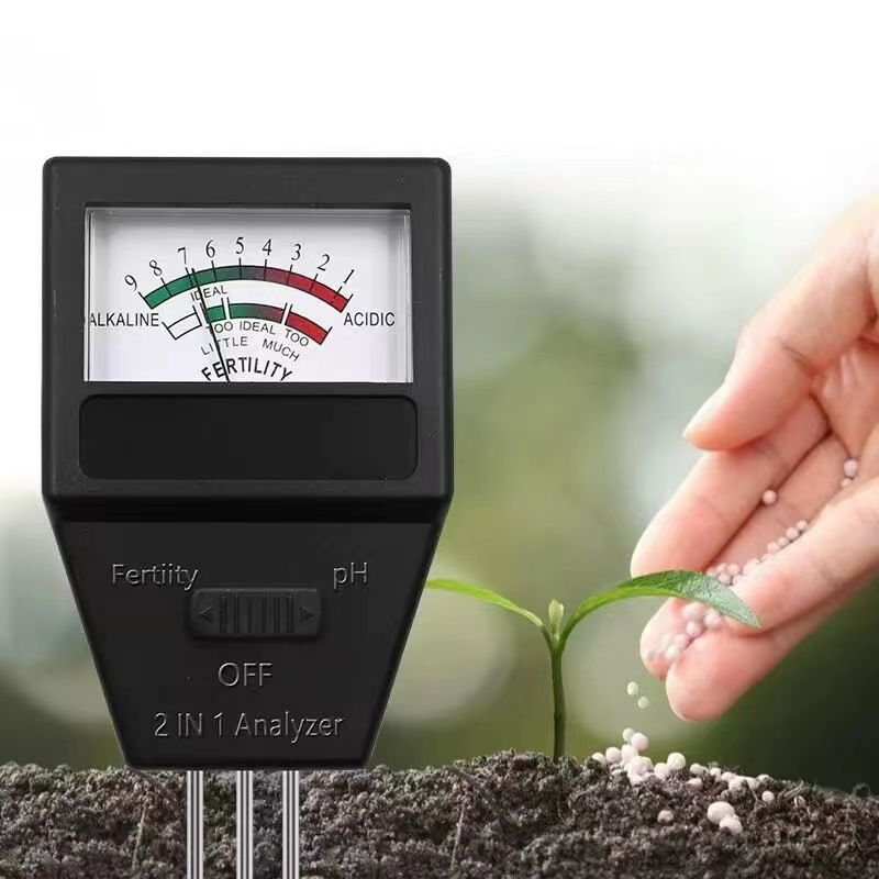 2-in-1 Soil pH and Fertility Tester (2 Pack) - Dual Mode Plant Garden Soil Sensor Meter, Battery-Free Plug and Play