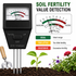2-in-1 Soil pH and Fertility Tester (2 Pack) - Dual Mode Plant Garden Soil Sensor Meter, Battery-Free Plug and Play