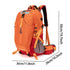 40L Yellow Lightweight Outdoor Hiking Backpack with Detachable Suspended Frame & Rain Cover - Waterproof Travel Daypack, Multi-Pocket Storage and Gear Attachments for Trekking Camping Cycling Adventures