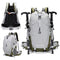 40L Grey Lightweight Outdoor Hiking Backpack with Detachable Suspended Frame & Rain Cover - Waterproof Travel Daypack, Multi-Pocket Storage and Gear Attachments for Trekking Camping Cycling Adventures