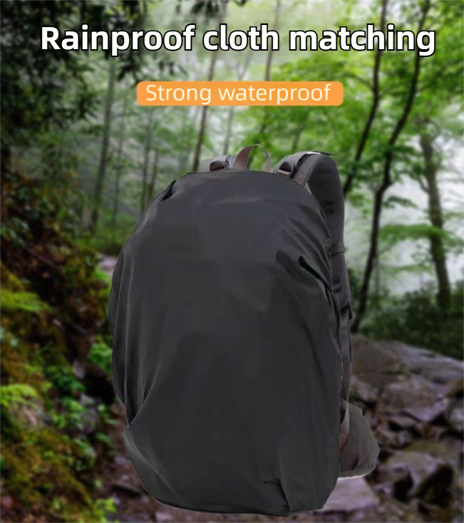 40L Grey Lightweight Outdoor Hiking Backpack with Detachable Suspended Frame & Rain Cover - Waterproof Travel Daypack, Multi-Pocket Storage and Gear Attachments for Trekking Camping Cycling Adventures