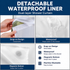 White Hook Free Waffle Weave Shower Curtain (71 x 81") - Double Layer Curtain with Removable Waterproof Liner, Mesh Top Window, Magnetic Hem & Built-In Rings