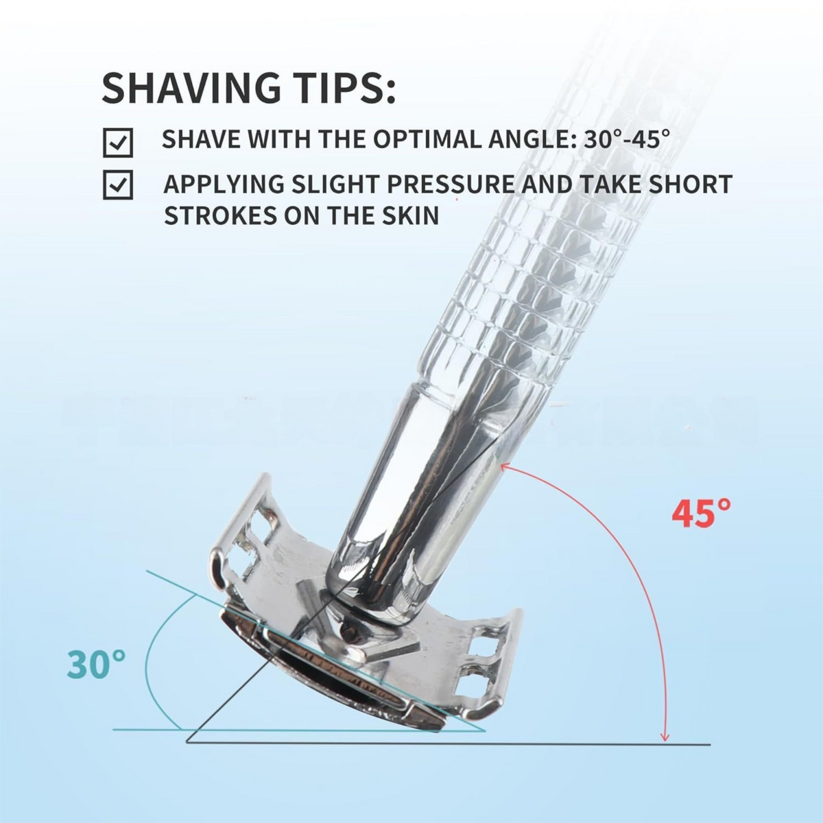 Silver Classic Double Edge Safety Razor Set - Vintage Metal Manual Shaving Razor with Stainless Steel Holder & 5 Replacement Blades