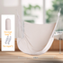 White Oversized Hanging Swing Chair Canvas Hammock (120 x 150 CM) - Portable Indoor & Outdoor Leisure Hammock Chair with Thickened Binding Ropes and Storage Bag