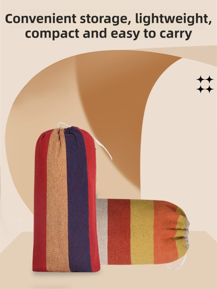 White Oversized Hanging Swing Chair Canvas Hammock (120 x 150 CM) - Portable Indoor & Outdoor Leisure Hammock Chair with Thickened Binding Ropes and Storage Bag