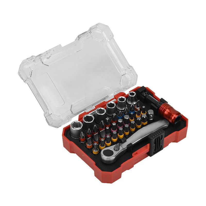 38-Piece Precision Screwdriver & Ratchet Wrench Set, CR-V Steel Storage Case