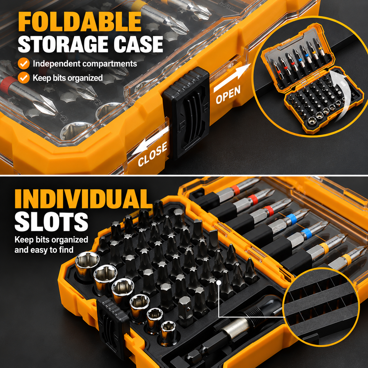 50-Piece Precision Screwdriver & Bit Set, CR-V Steel, Magnetic Bit Holder