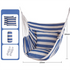 Blue White Stripes Hammock Chair with 2 Pillows, 300g/m² Canvas, 150kg Cap.