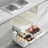 3 Pieces White Extended Pull Out Cabinet Organizer Set (Small + Medium + Large Tray) - Slide Out Drawer Shelves & Base Cabinet Storage Trays for Kitchen Spices, Bowls, and Cookware