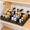 3 Pieces Black Extended Pull Out Cabinet Organizer Set (Small + Medium + Large Tray) - Slide Out Drawer Shelves & Base Cabinet Storage Trays for Kitchen Spices, Bowls, and Cookware
