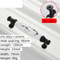 2 Pack Ceramic & Matte Black Zinc Alloy Cabinet Handle (Hole Spacing 96MM) - Vintage Ink Plum Blossom Style for Drawers and Cupboards, OKL-5001