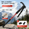 2 Pack Red Lightweight Outdoor Telescopic Aluminum Alloy Trekking Pole (50 to 110cm) - Unisex Anti-Slip Outdoor Walking Stick with Spring Shock Absorption & Ergonomic T-Handle, Free Mud Mop and Tip Cover