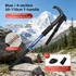 2 Pack Blue Lightweight Outdoor Telescopic Aluminum Alloy Trekking Pole (50 to 110cm) - Unisex Anti-Slip Outdoor Walking Stick with Spring Shock Absorption & Ergonomic T-Handle, Free Mud Mop and Tip Cover