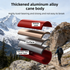 2 Pack Blue Lightweight Outdoor Telescopic Aluminum Alloy Trekking Pole (50 to 110cm) - Unisex Anti-Slip Outdoor Walking Stick with Spring Shock Absorption & Ergonomic T-Handle, Free Mud Mop and Tip Cover