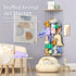 Corner Stuffed Animal Zoo Storage Rack (43-78" Adjustable Height) - Elastic Cord Plush Toy Organizer Holder & Wall Mounted Plushie Jail Rack