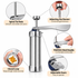 25PCS Mutifunctional Aluminum Alloy Cookie Press Set - DIY Biscuit Maker & Cake Icing Gun with 2-Gear Thickness and 20 Pattern Discs